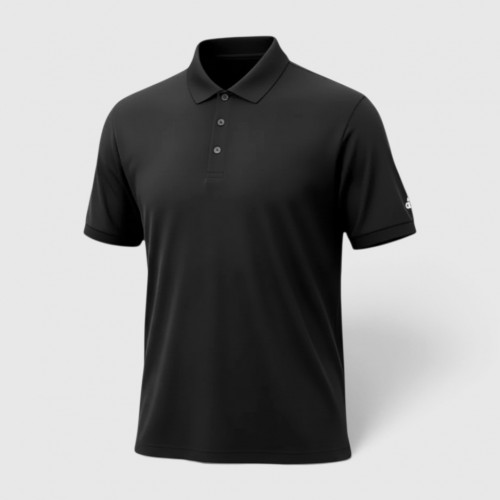Adidas Black Vintage Polo Shirt – Minimal Sportswear Style / Pre-Owned